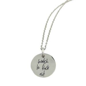 Watch Le F*ck Out Necklace Silver Tone